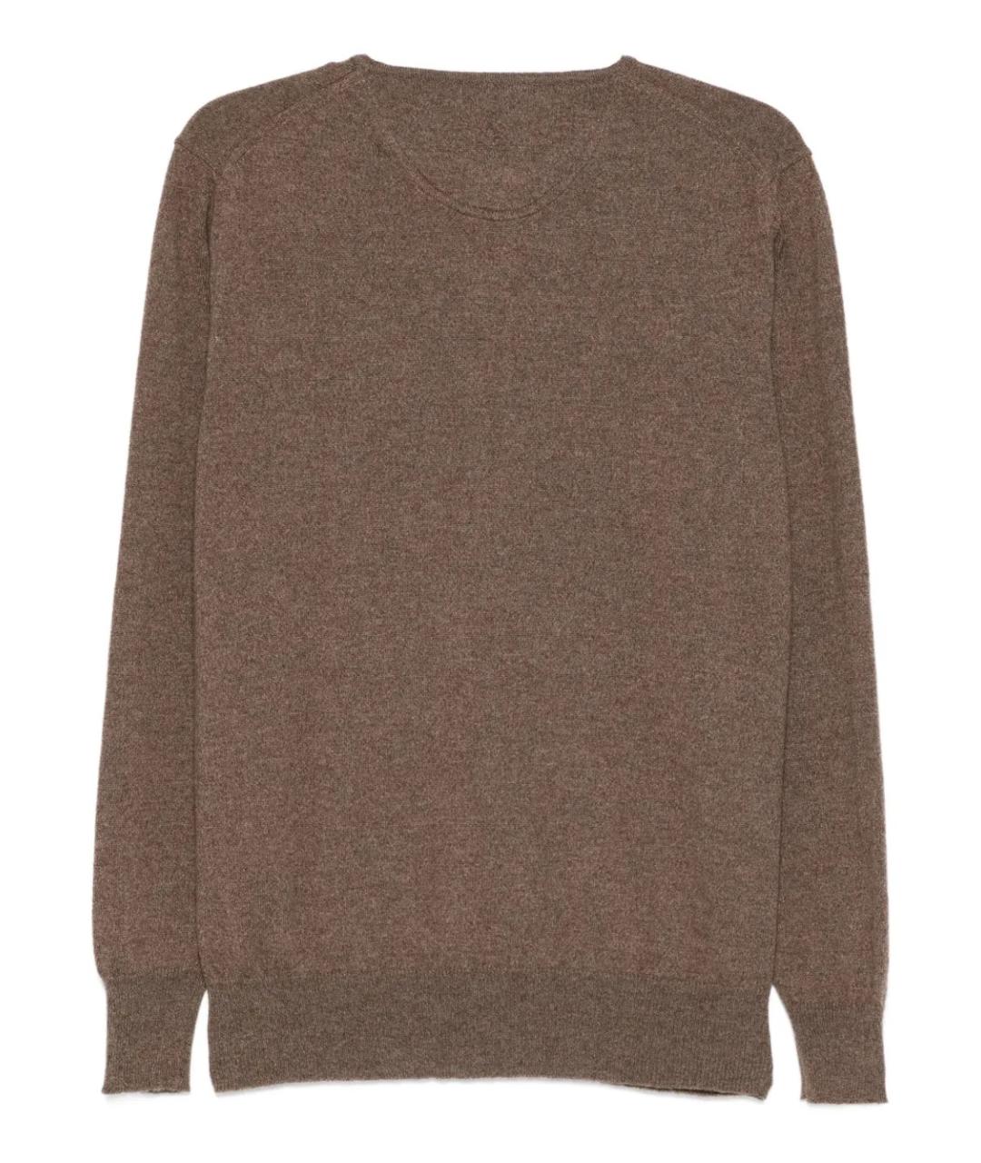 LARDINI Коричневый кашемировый джемпер / свитер, фото 2