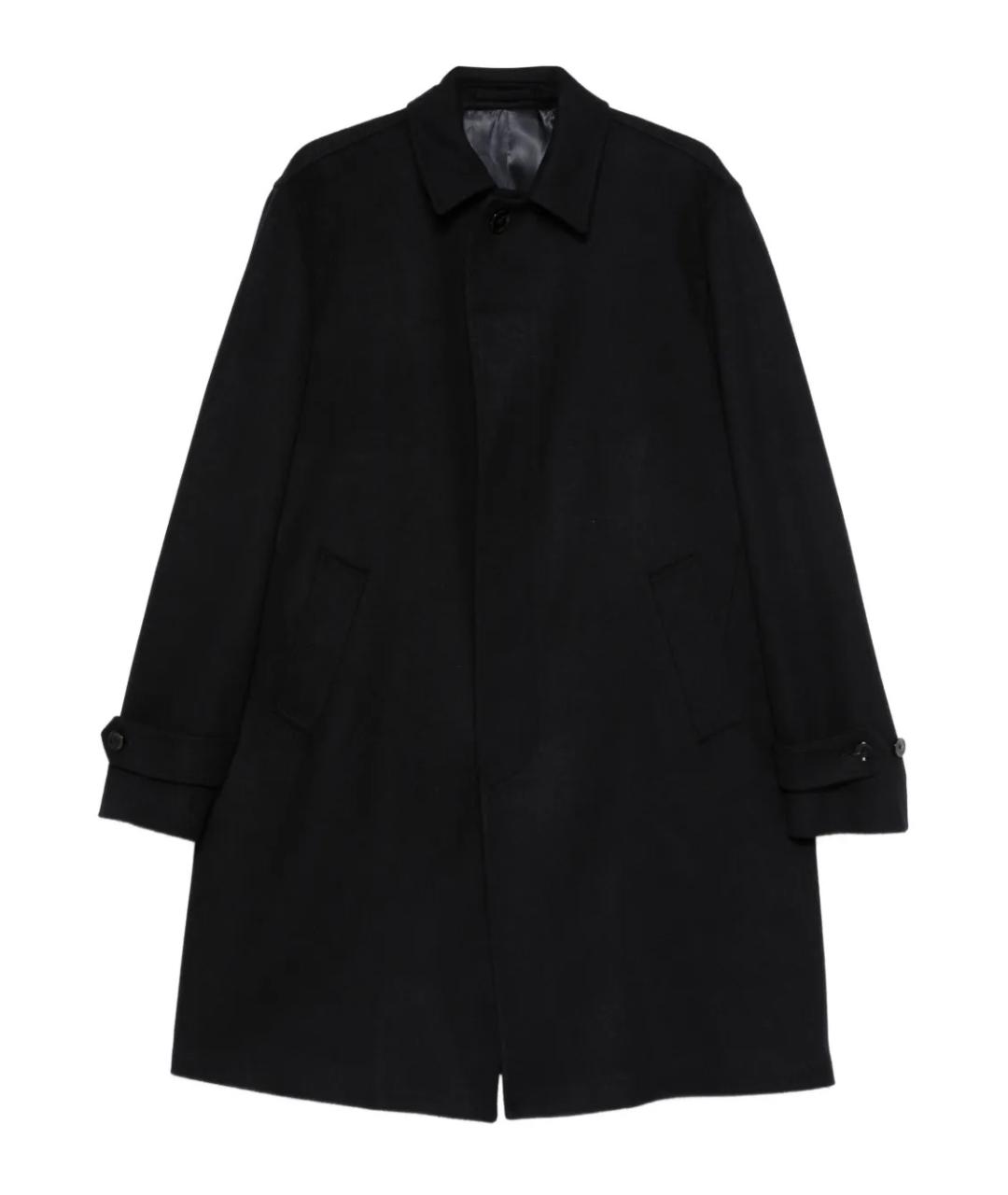 LARDINI Темно-синее шерстяное пальто, фото 1