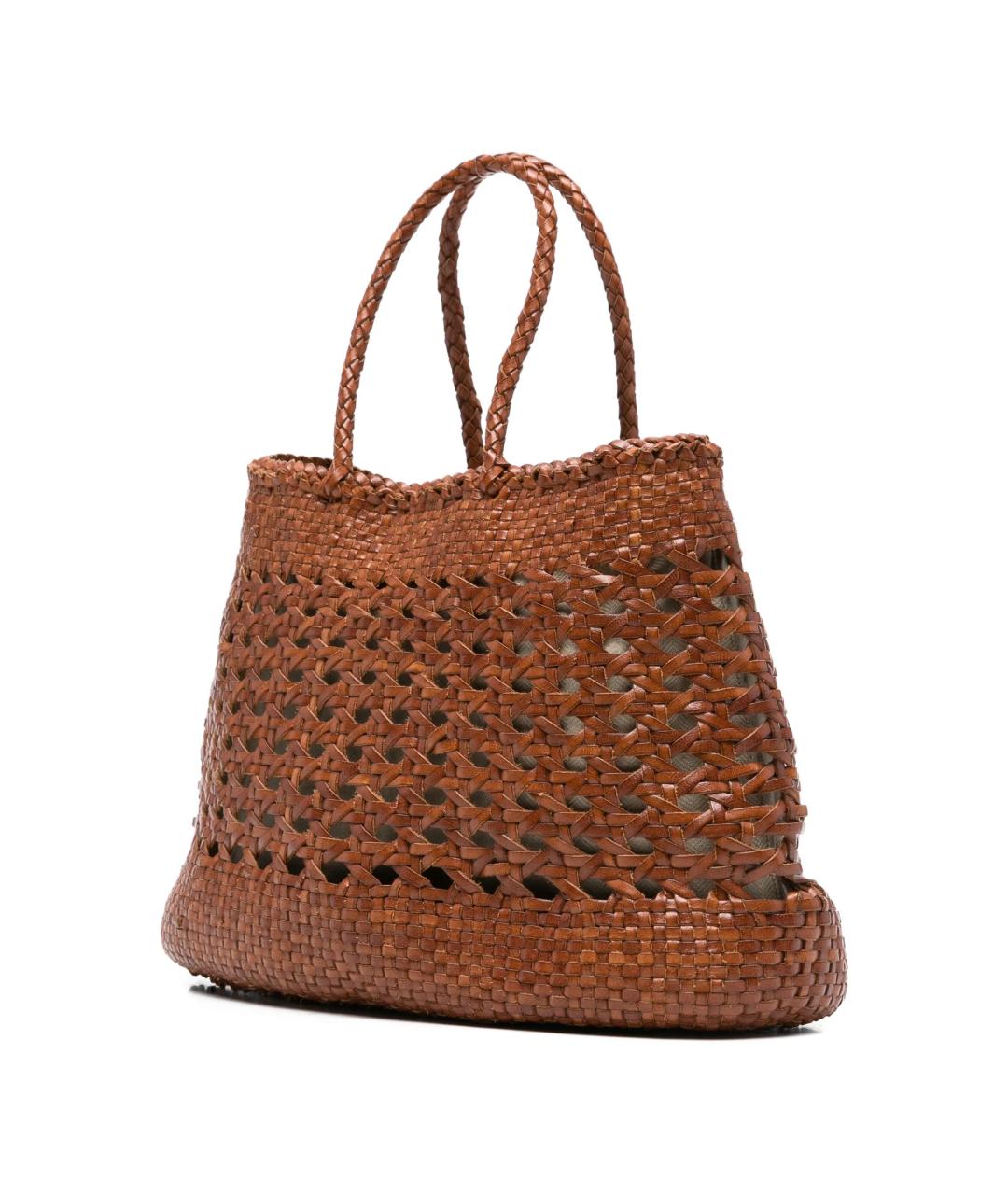 Dragon Diffusion Коричневая кожаная сумка тоут, фото 3