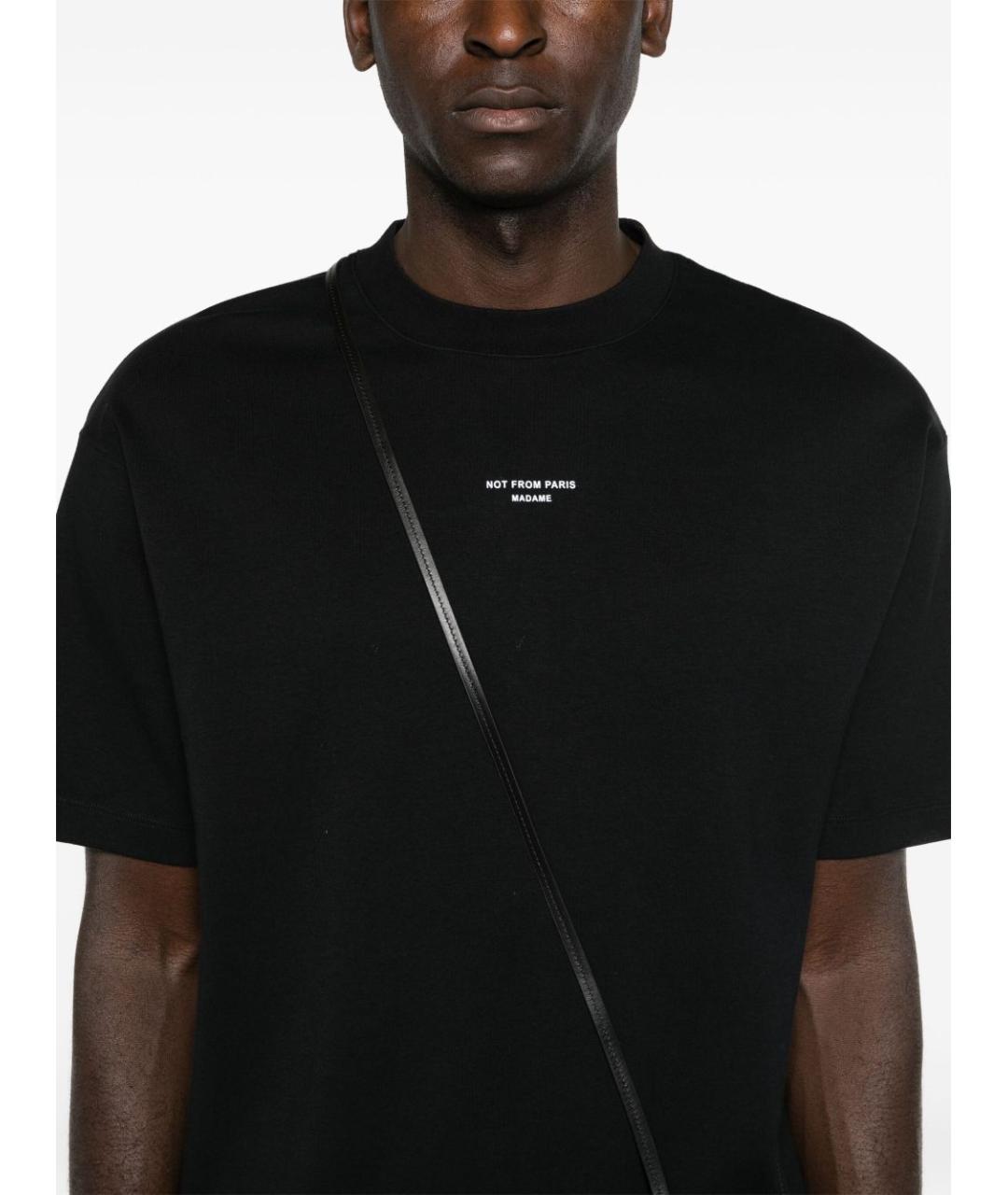Drole de Monsieur Черная хлопковая футболка, фото 5