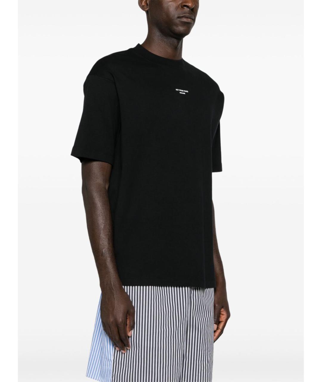 Drole de Monsieur Черная хлопковая футболка, фото 3