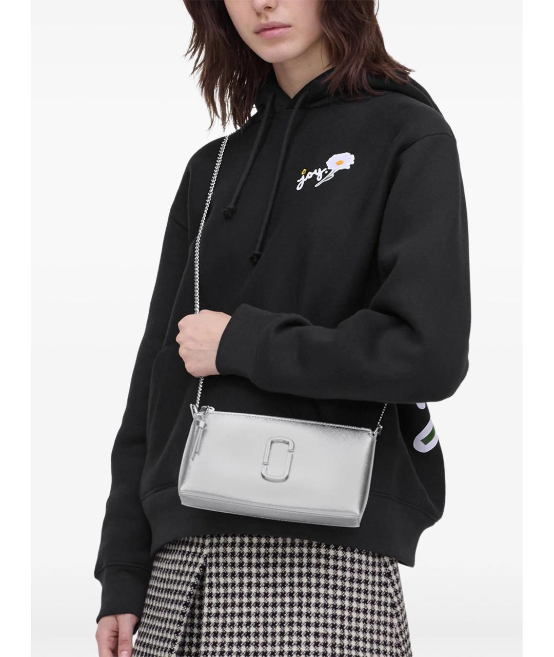 MARC JACOBS Серебряная кожаная сумка через плечо, фото 2