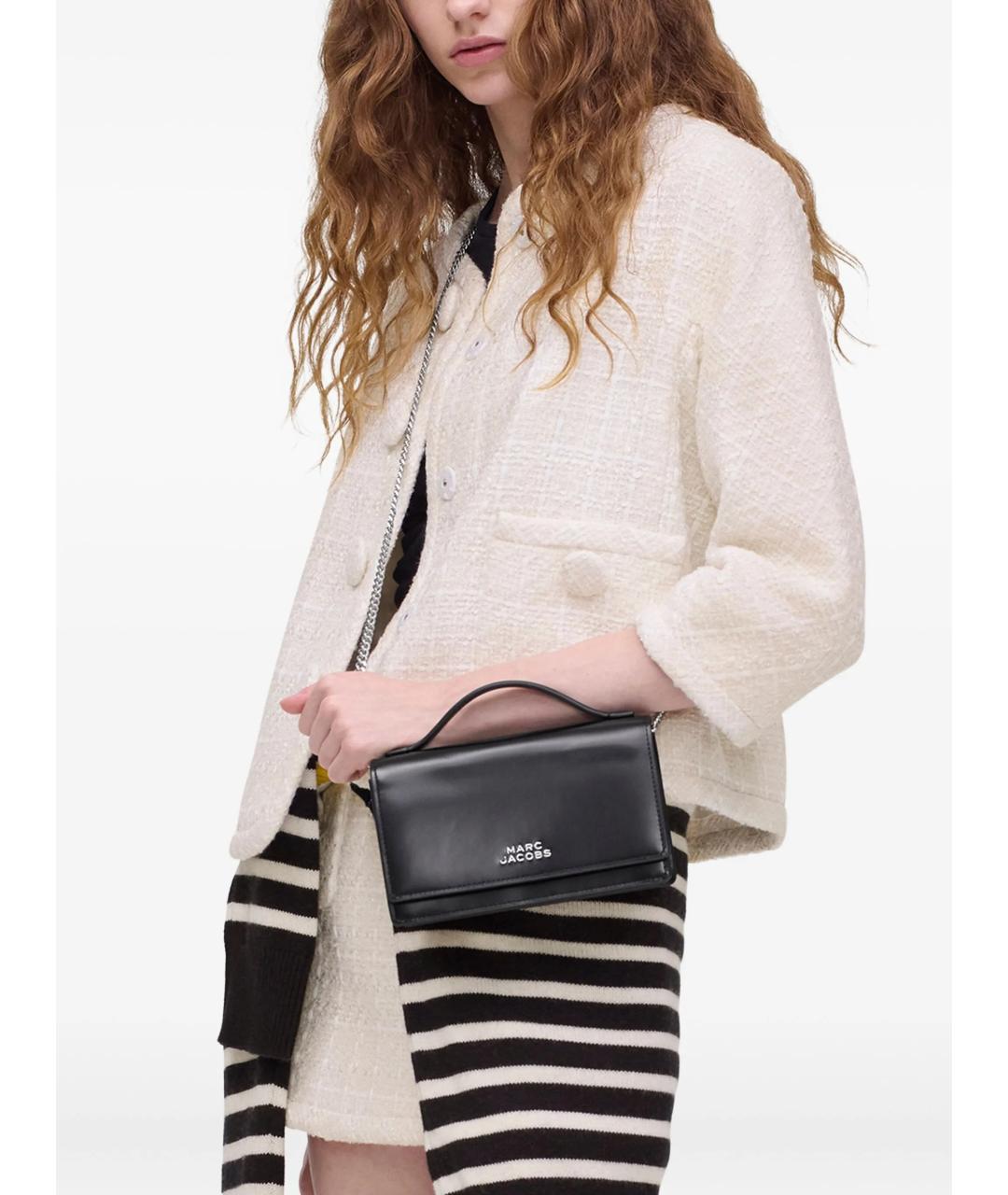 MARC JACOBS Черная кожаная сумка через плечо, фото 2