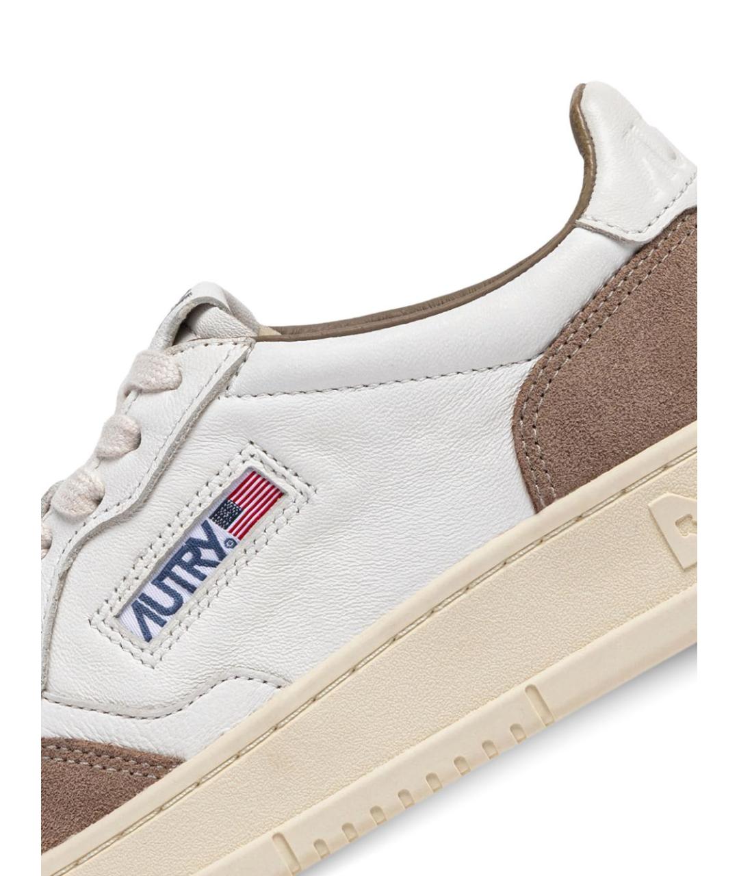 AUTRY Белые кожаные низкие кроссовки / кеды, фото 5