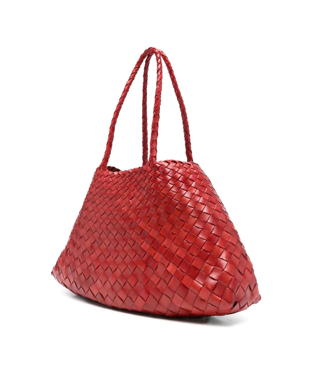 Dragon Diffusion Красная пелетеная сумка тоут, фото 3