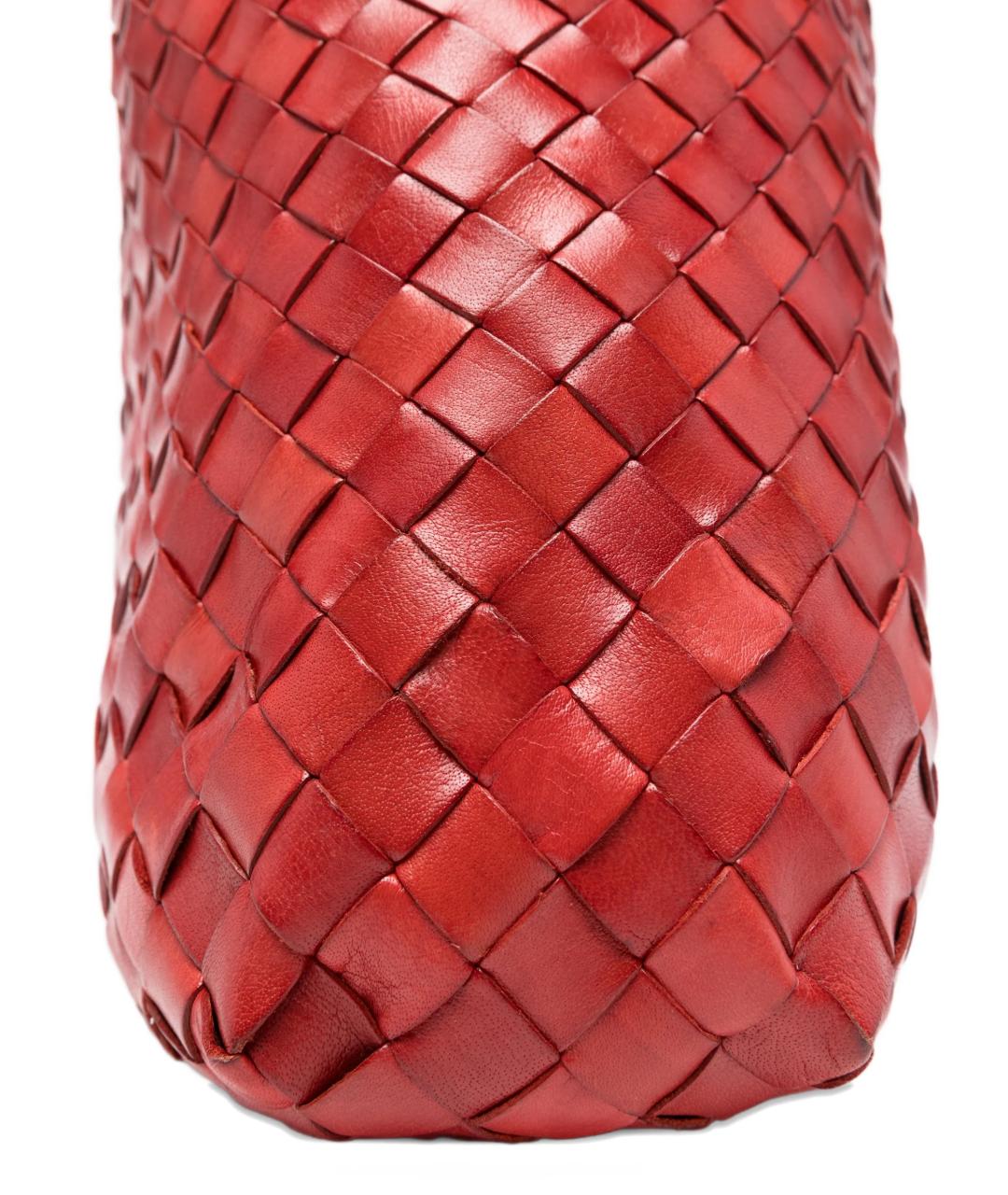 Dragon Diffusion Красная пелетеная сумка тоут, фото 4