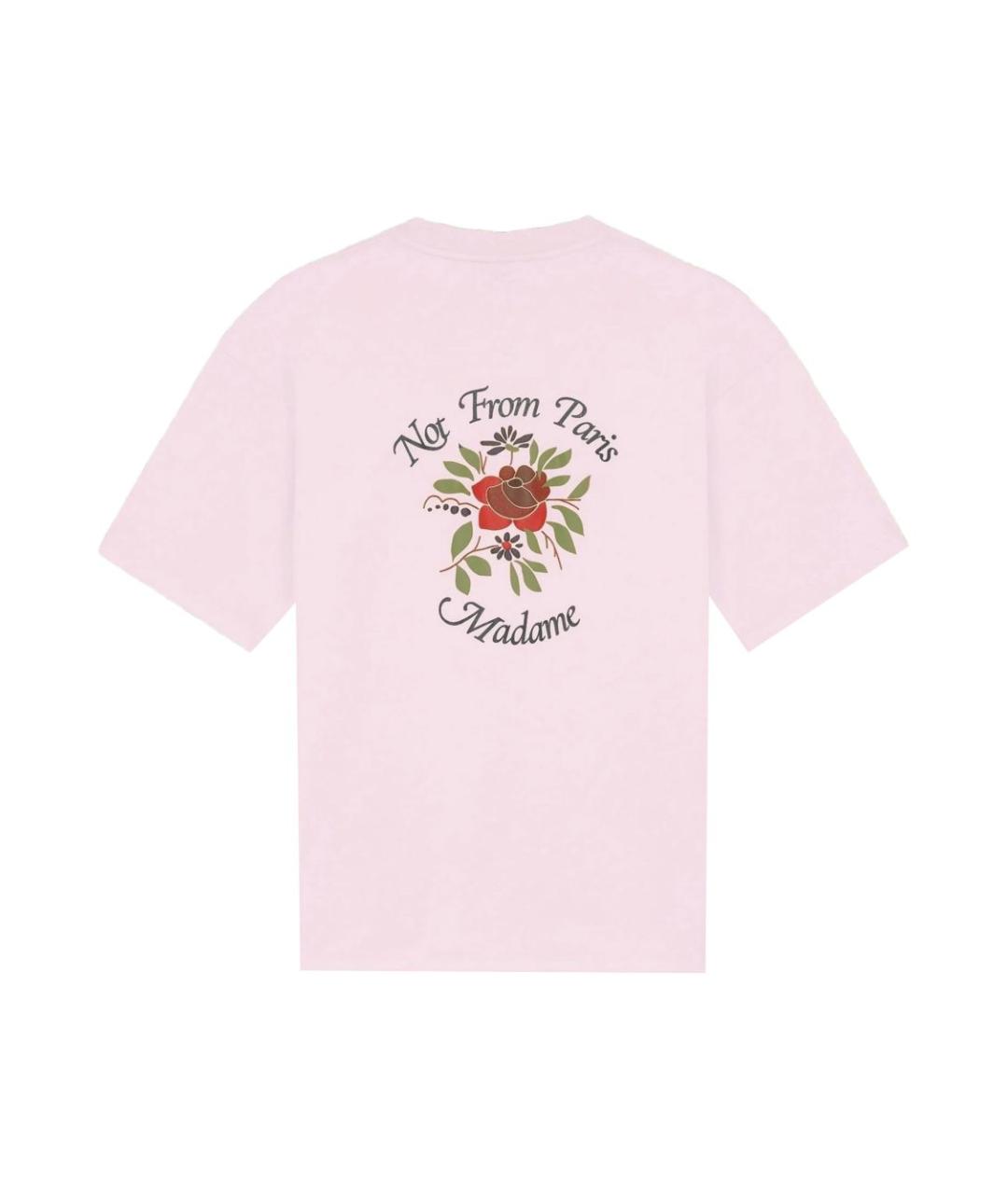Drole de Monsieur Розовая хлопковая футболка, фото 2