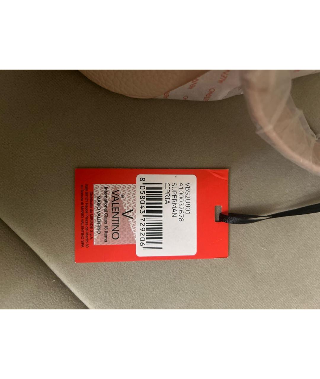 VALENTINO Розовая сумка тоут из искусственной кожи, фото 4