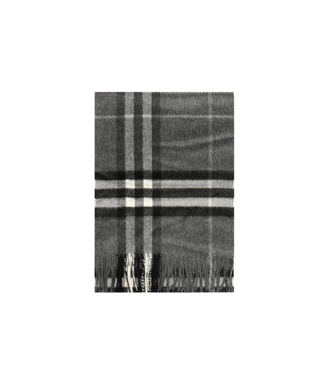 BURBERRY Серый кашемировый шарф, фото 5