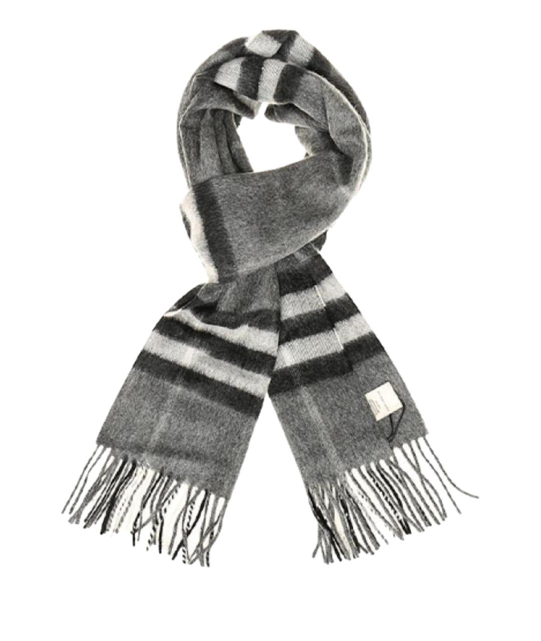 BURBERRY Серый кашемировый шарф, фото 1