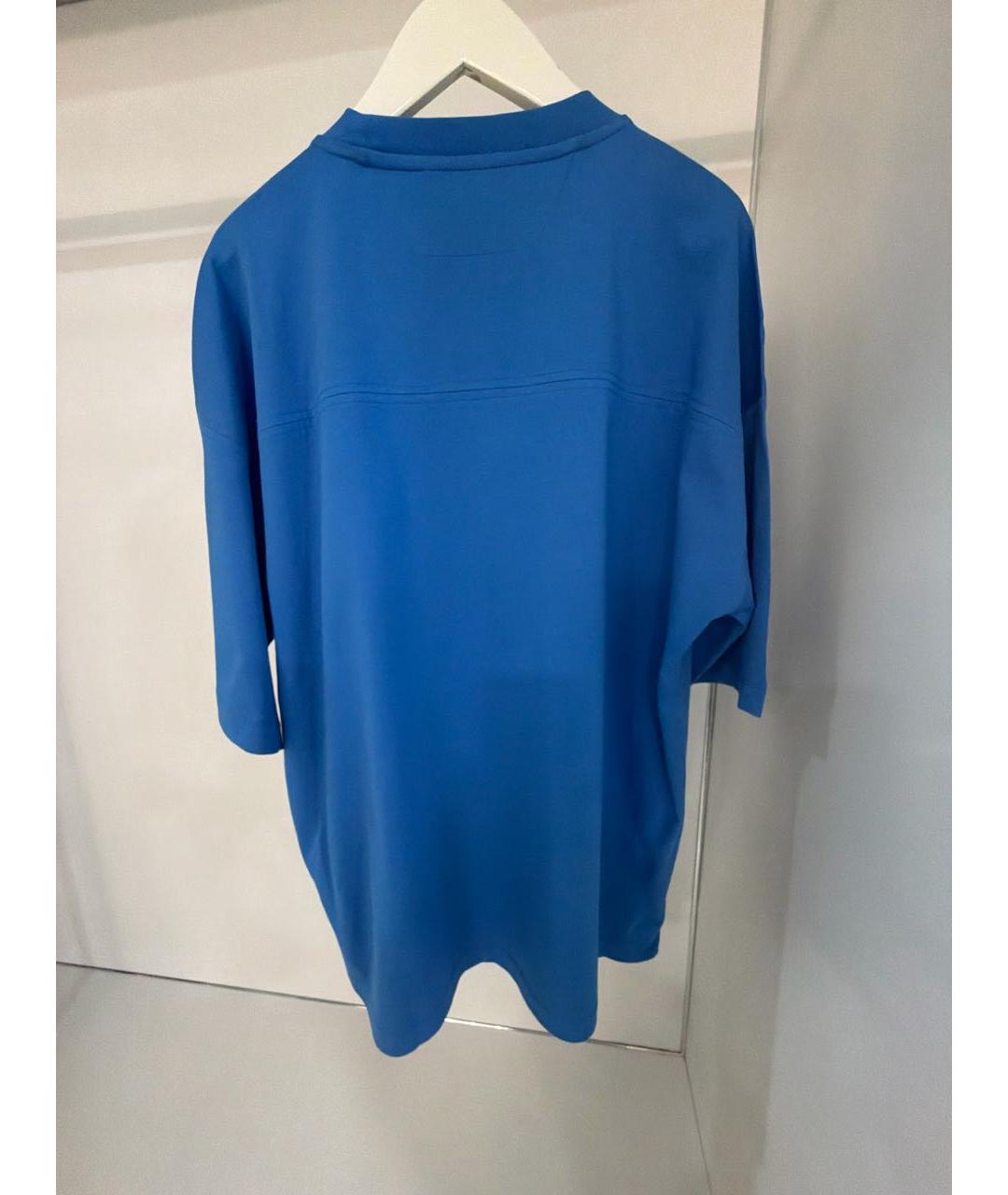 ZZEGNA Синяя хлопко-эластановая футболка, фото 2