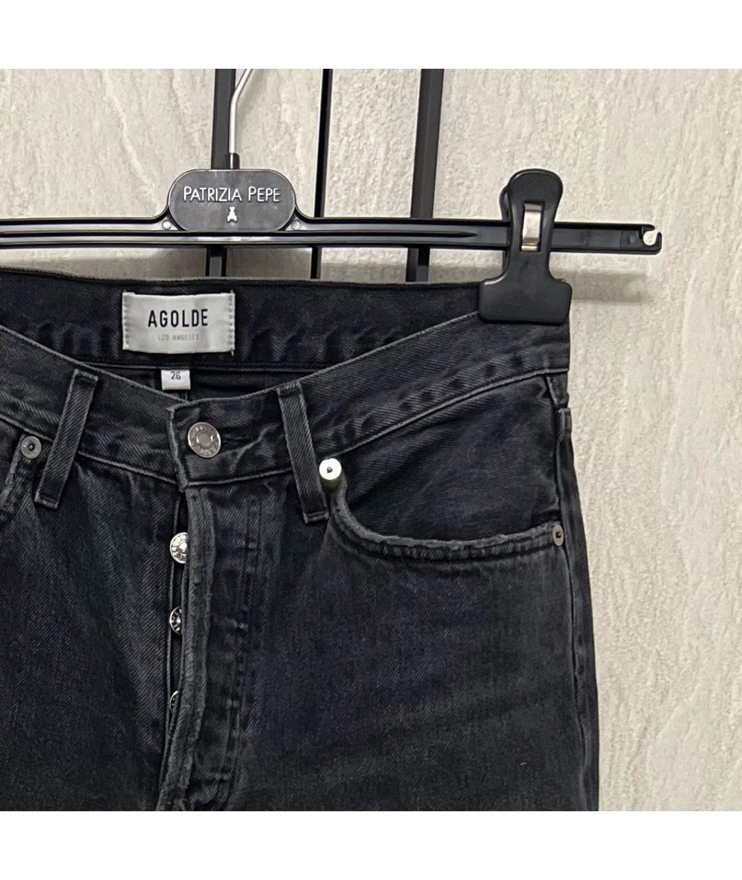 AGOLDE Черные хлопковые прямые джинсы, фото 4