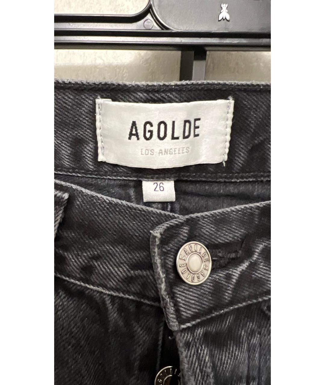 AGOLDE Черные хлопковые прямые джинсы, фото 3