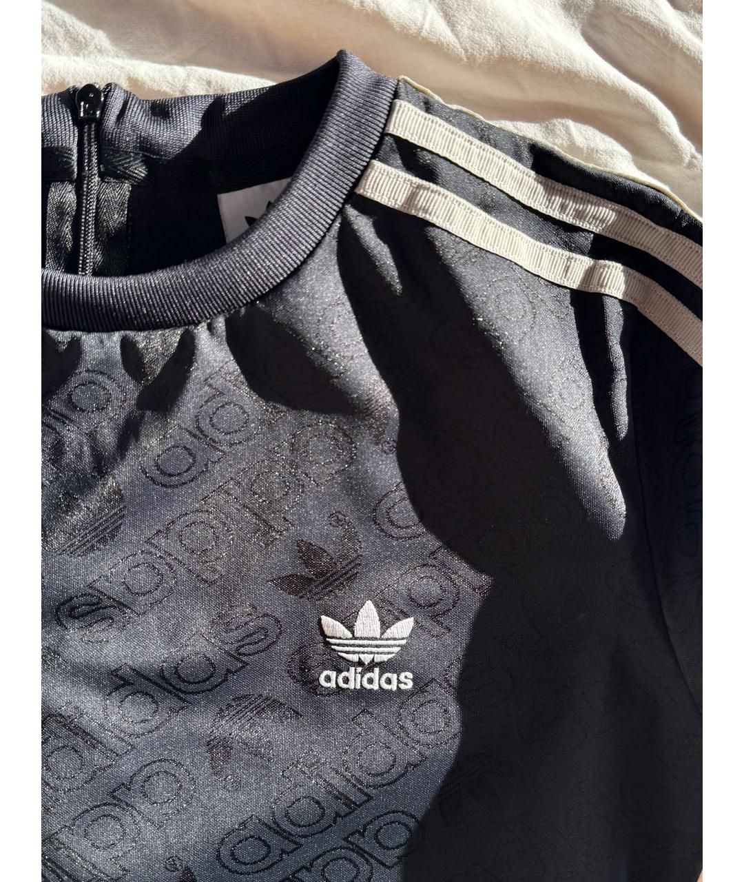 ADIDAS Черная полиэстеровая футболка, фото 5