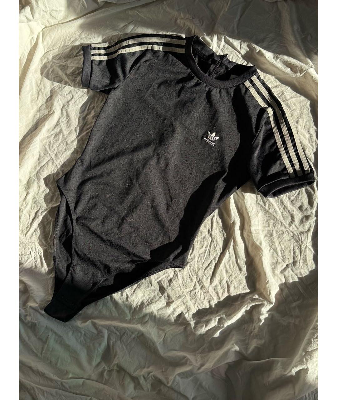 ADIDAS Черная полиэстеровая футболка, фото 8