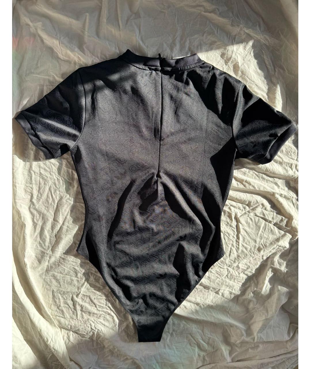 ADIDAS Черная полиэстеровая футболка, фото 2