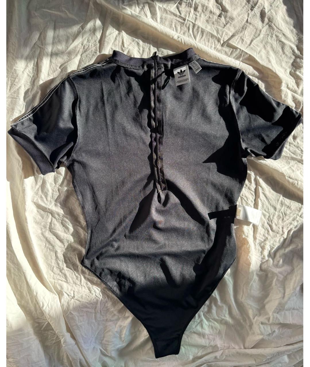 ADIDAS Черная полиэстеровая футболка, фото 3