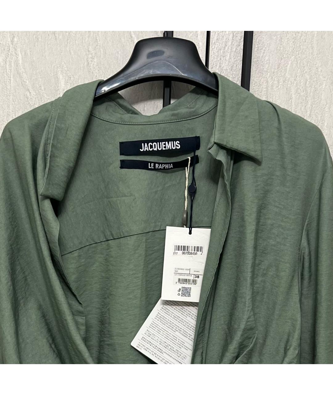 JACQUEMUS Зеленая вискозная рубашка, фото 3