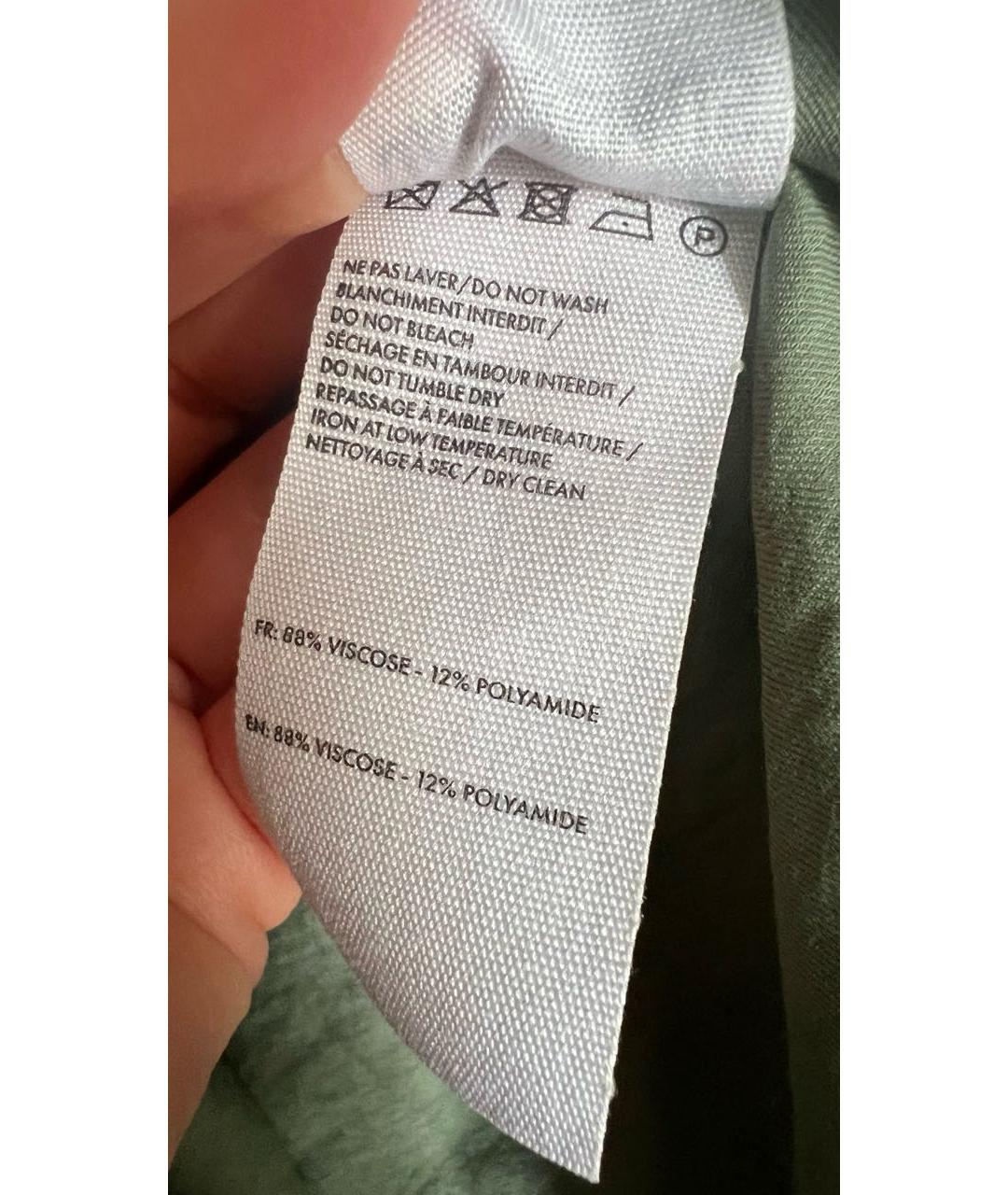 JACQUEMUS Зеленая вискозная рубашка, фото 4