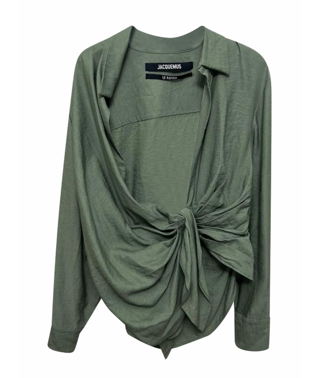 JACQUEMUS Зеленая вискозная рубашка, фото 1