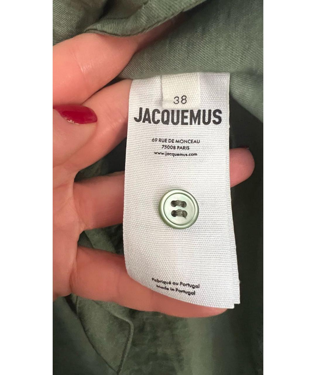 JACQUEMUS Зеленая вискозная рубашка, фото 5