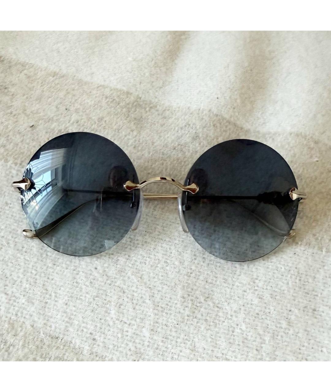 CHROME HEARTS Серебряные металлические солнцезащитные очки, фото 3