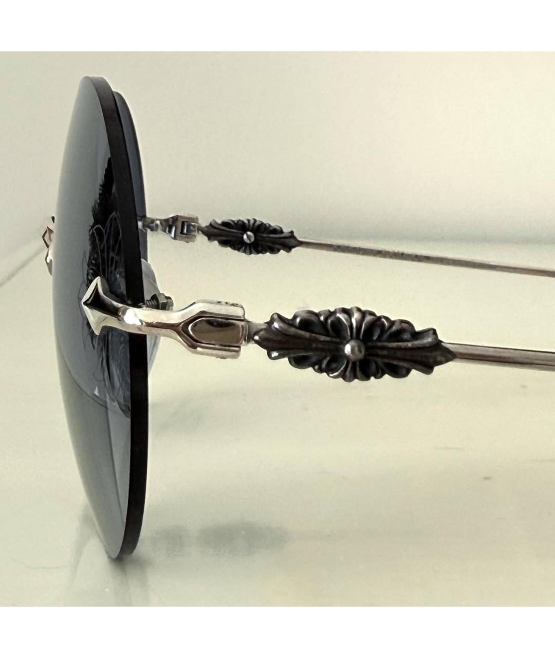 CHROME HEARTS Серебряные металлические солнцезащитные очки, фото 7