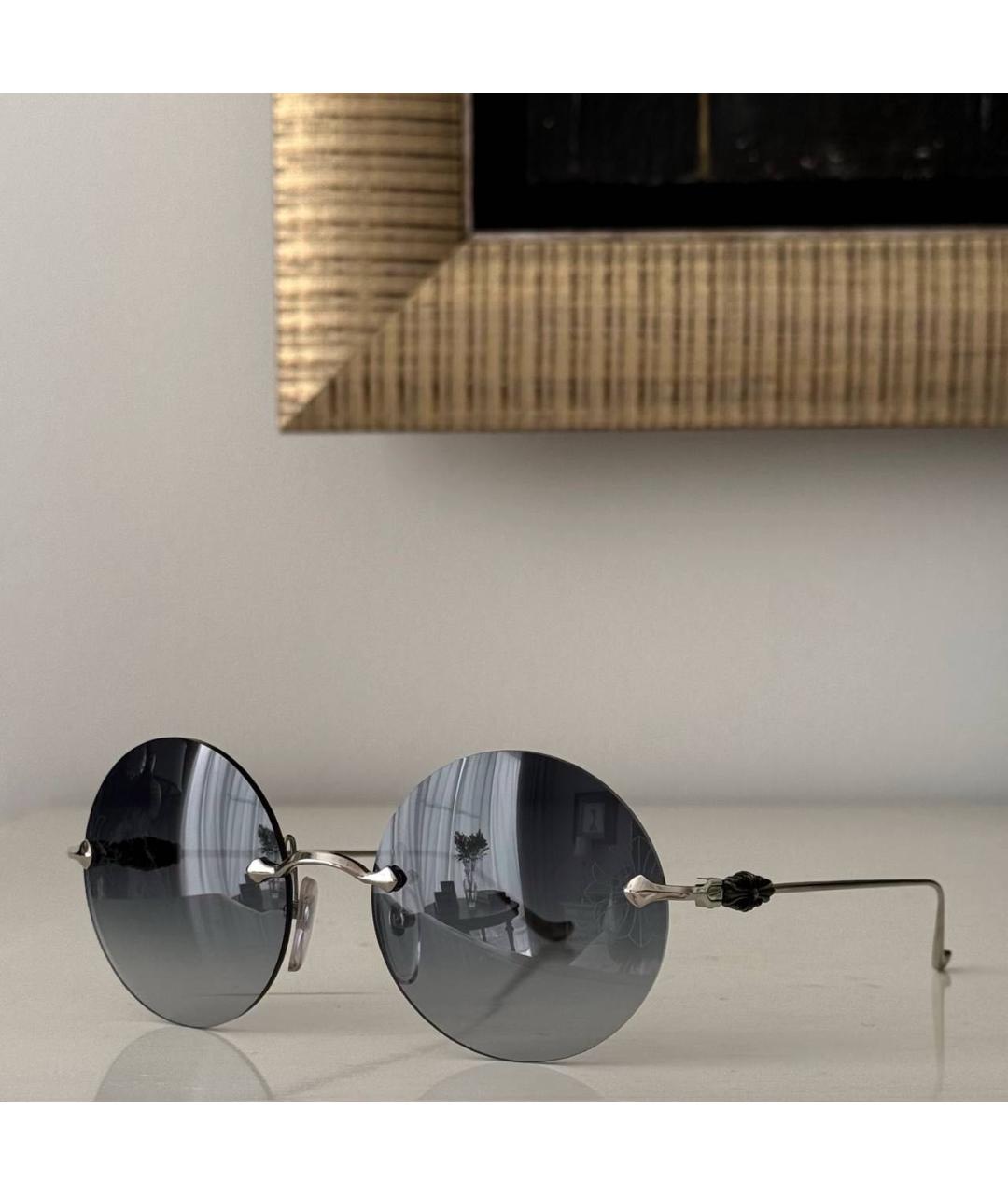 CHROME HEARTS Серебряные металлические солнцезащитные очки, фото 2