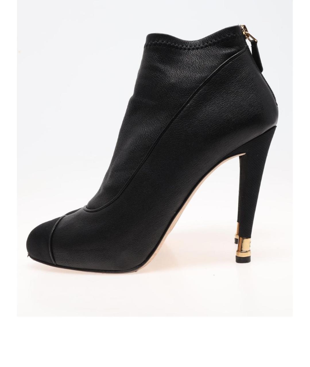 CHANEL Черные кожаные ботильоны, фото 8