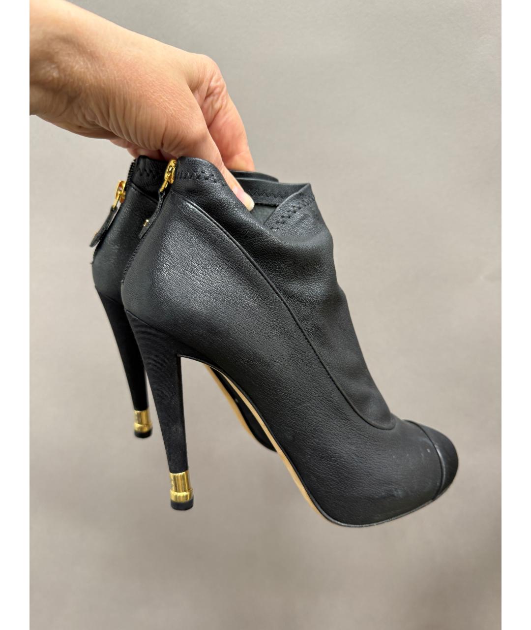 CHANEL Черные кожаные ботильоны, фото 3