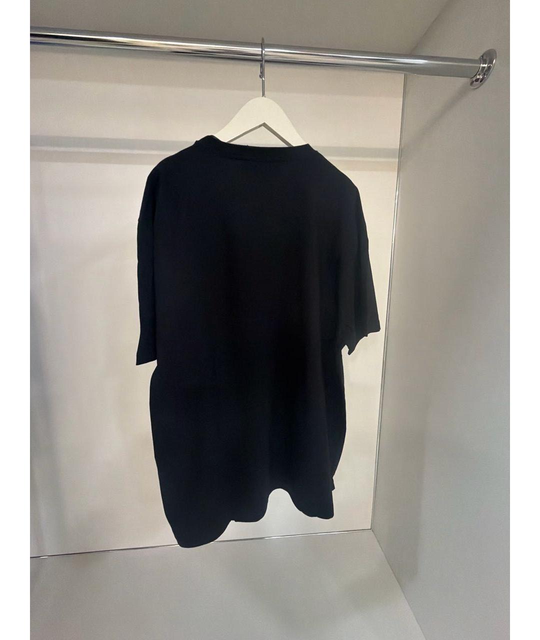 GUCCI Черная хлопко-эластановая футболка, фото 2