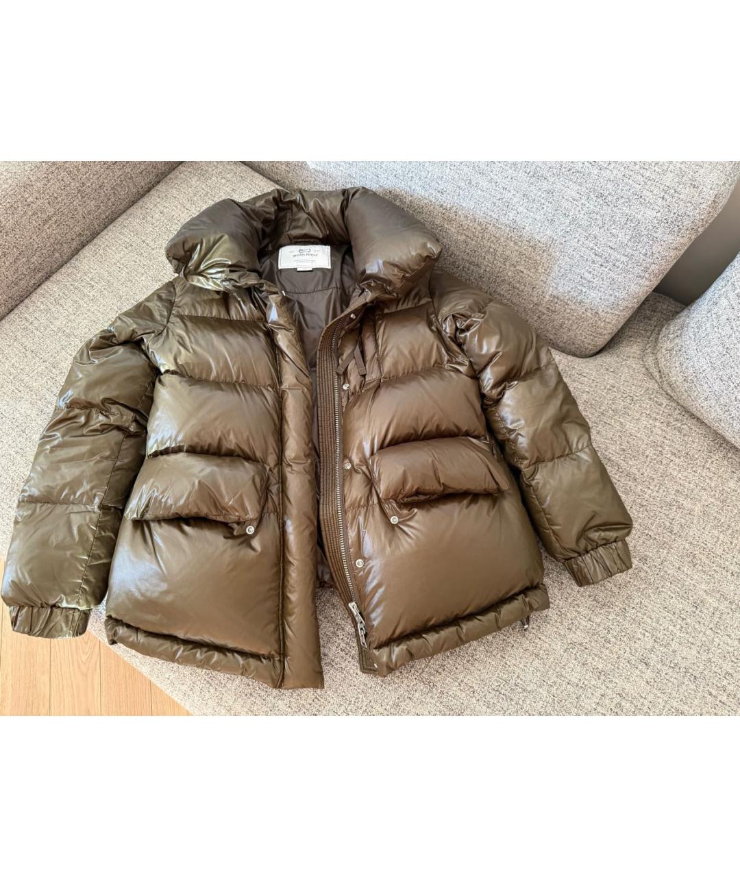 WOOLRICH Бежевый полиамидовый пуховик, фото 8