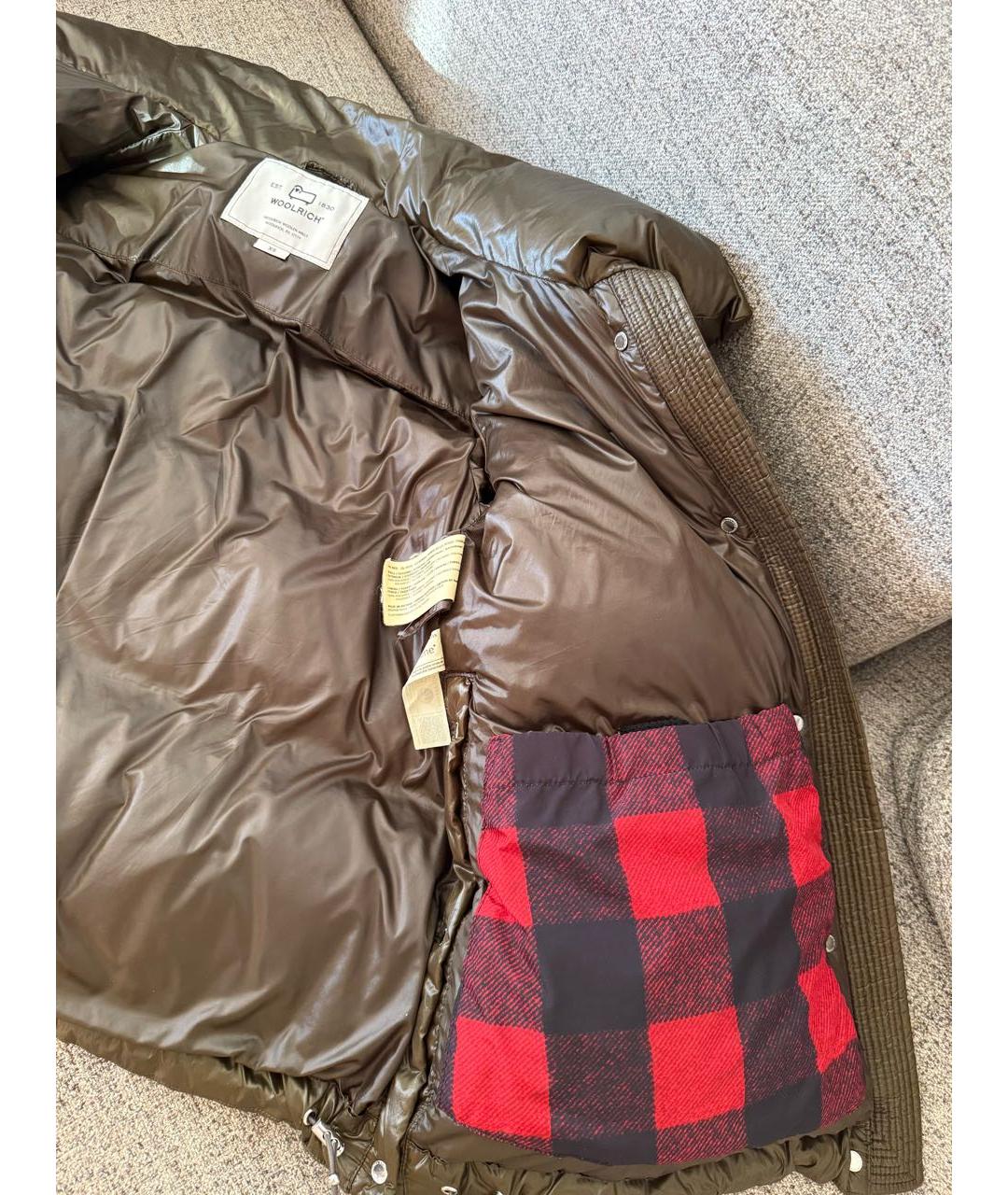 WOOLRICH Бежевый полиамидовый пуховик, фото 5