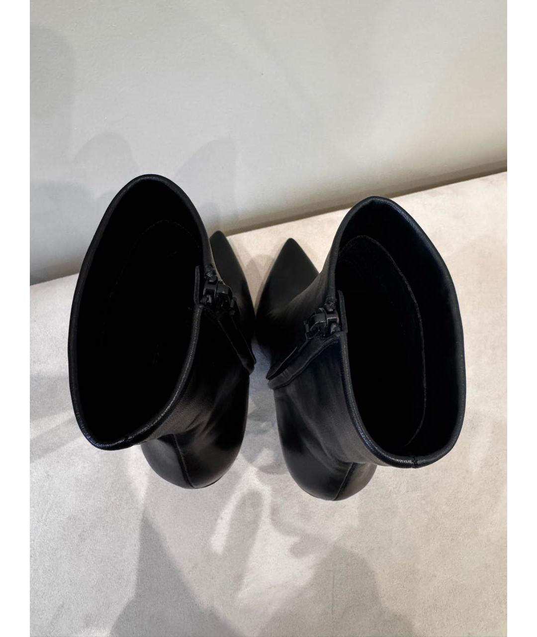 SAINT LAURENT Черные кожаные ботильоны, фото 3