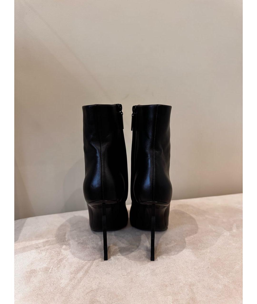 SAINT LAURENT Черные кожаные ботильоны, фото 4