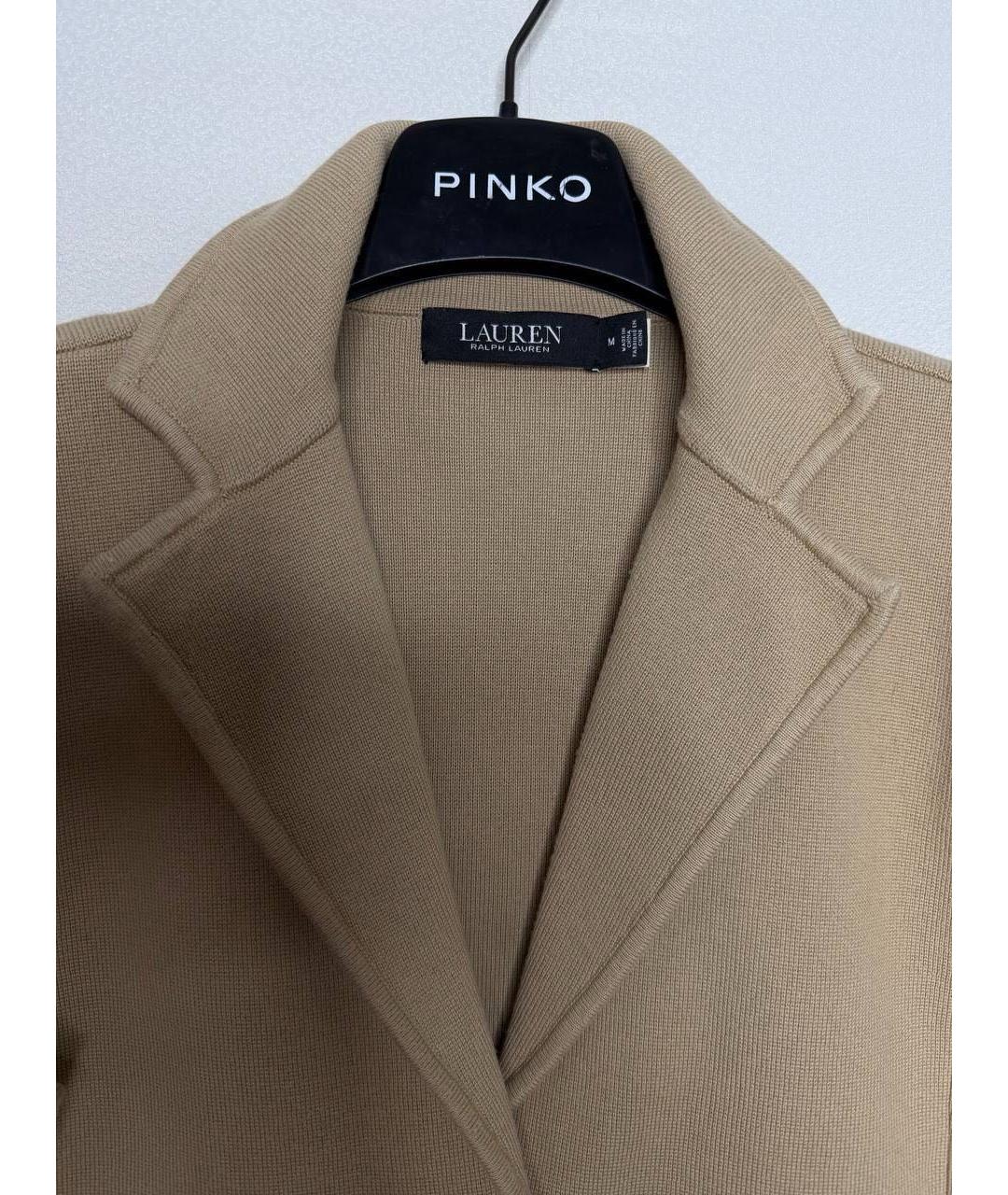RALPH LAUREN Бежевый хлопковый жакет/пиджак, фото 3