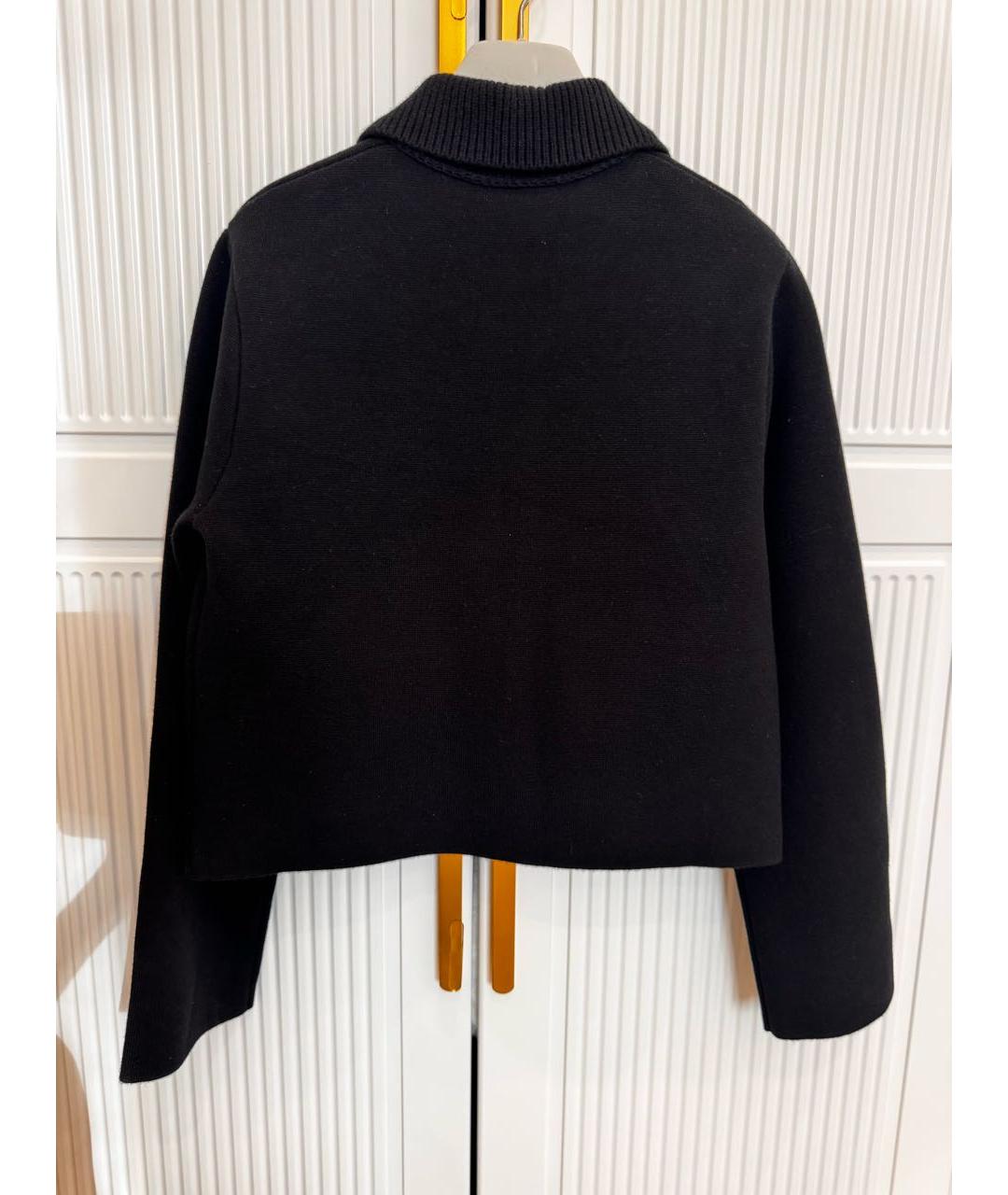 HERMES Черный шерстяной кардиган, фото 2