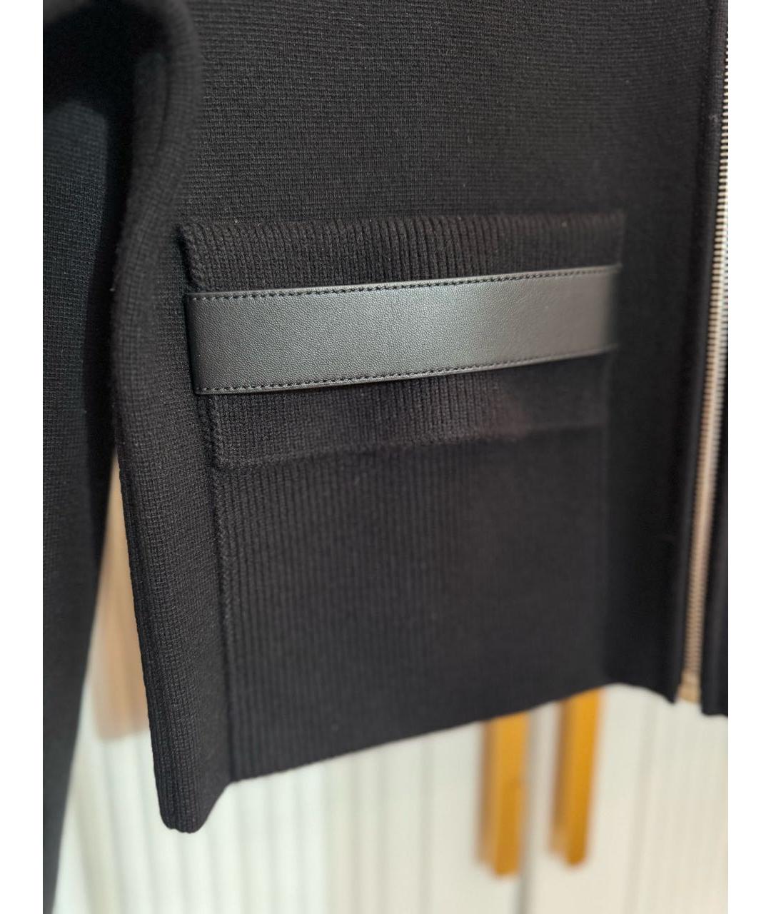 HERMES Черный шерстяной кардиган, фото 4