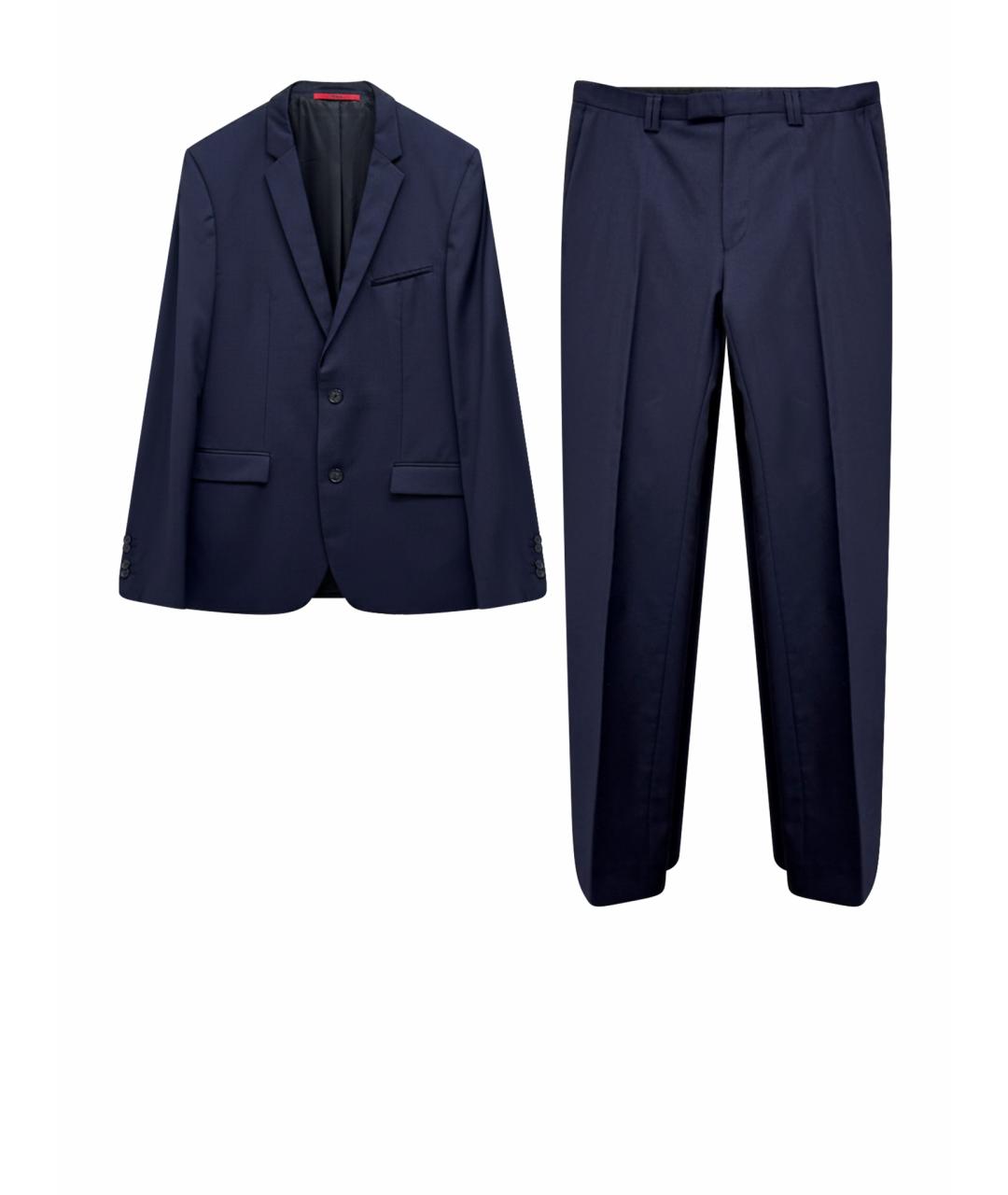 HUGO BOSS Темно-синий классический костюм, фото 1