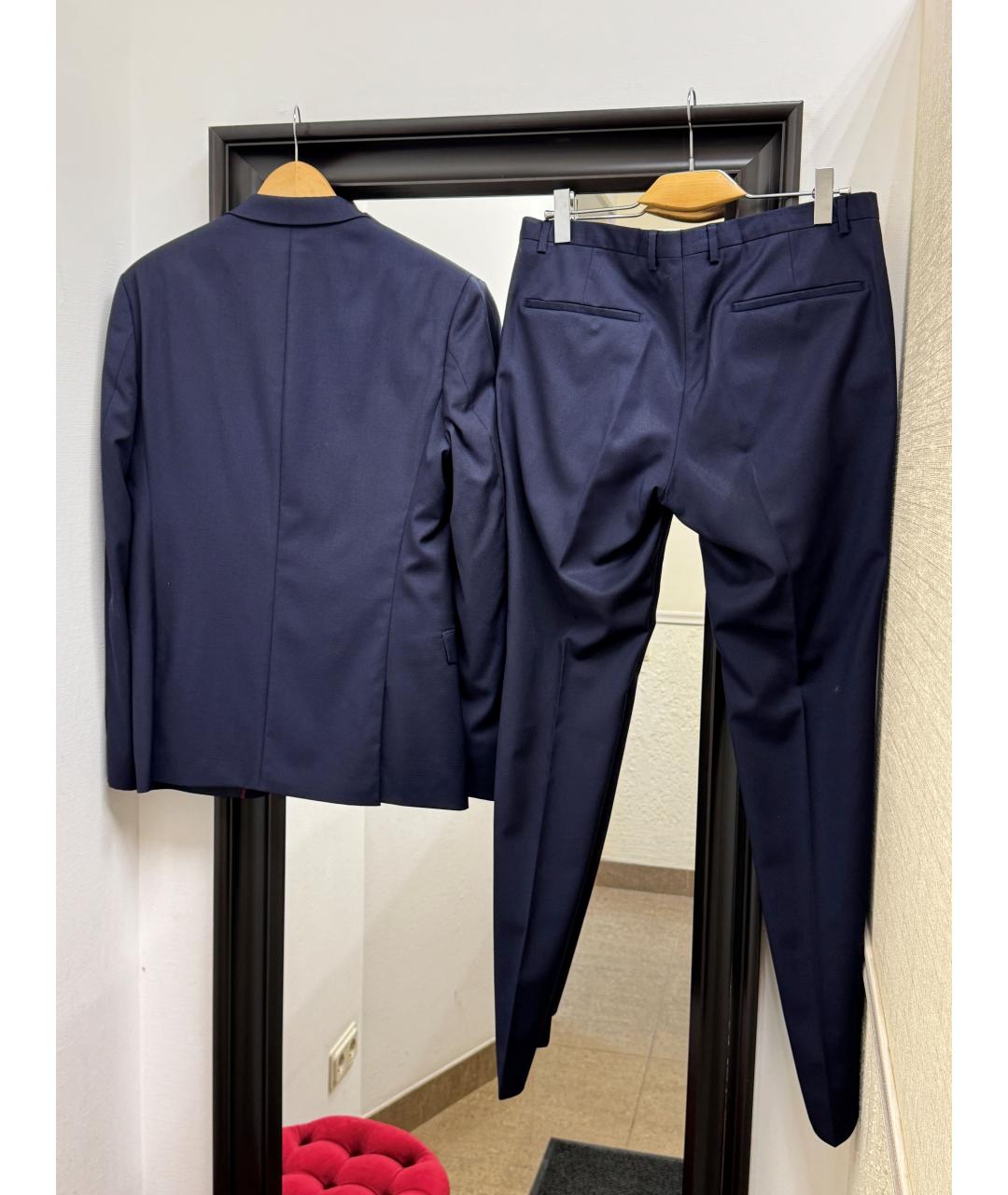 HUGO BOSS Темно-синий классический костюм, фото 2