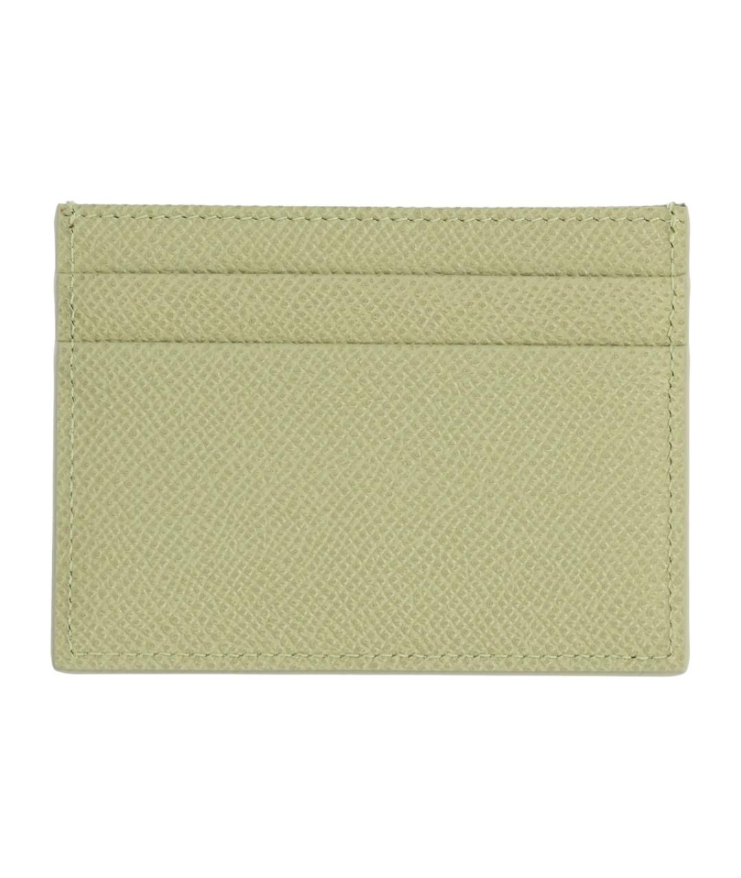 DOLCE&GABBANA Зеленый кожаный кардхолдер, фото 2
