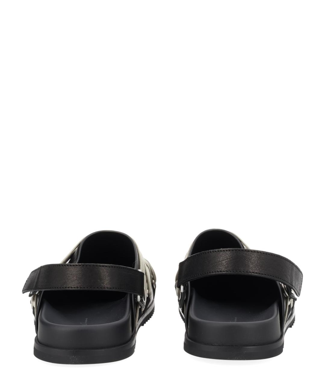 RICK OWENS Черные кожаные сандалии, фото 4