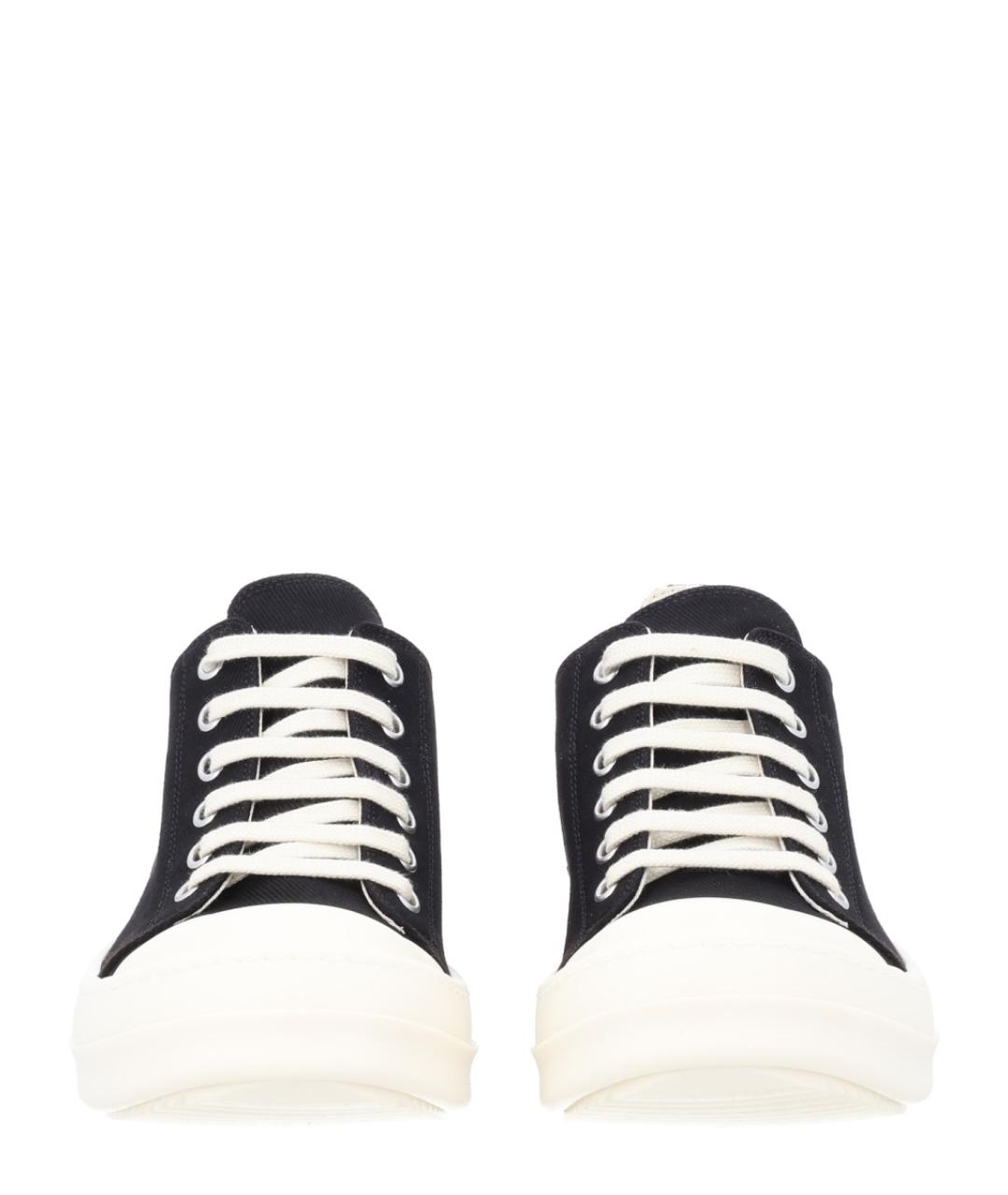 RICK OWENS DRKSHDW Черные текстильные кеды, фото 3