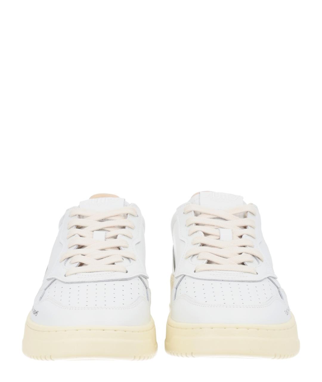 AUTRY Белые кожаные низкие кроссовки / кеды, фото 3