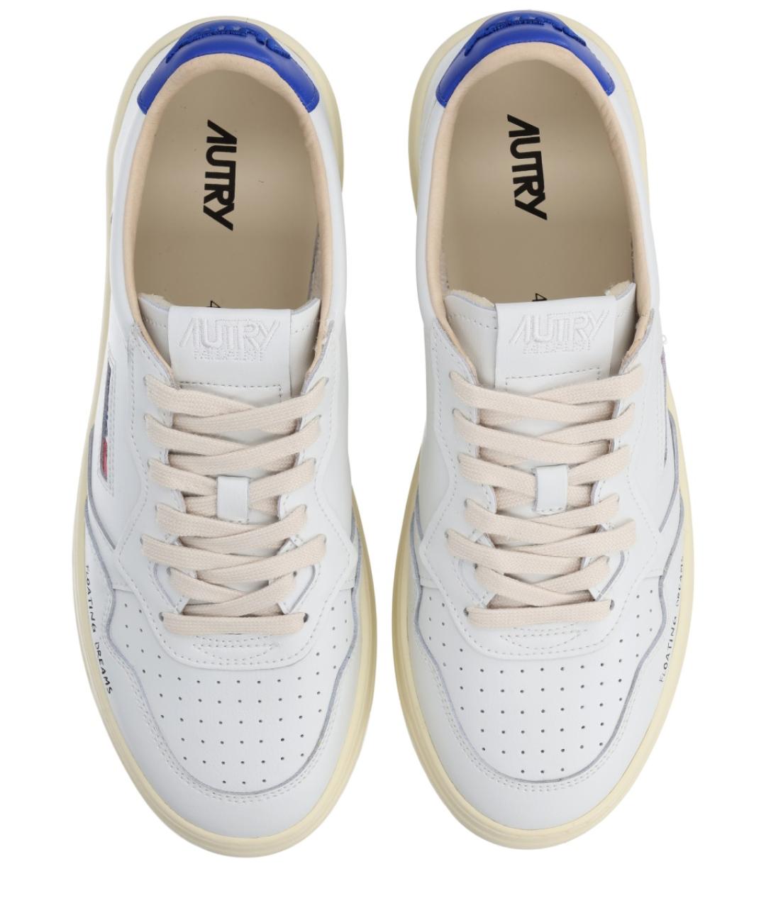 AUTRY Белые кожаные низкие кроссовки / кеды, фото 6