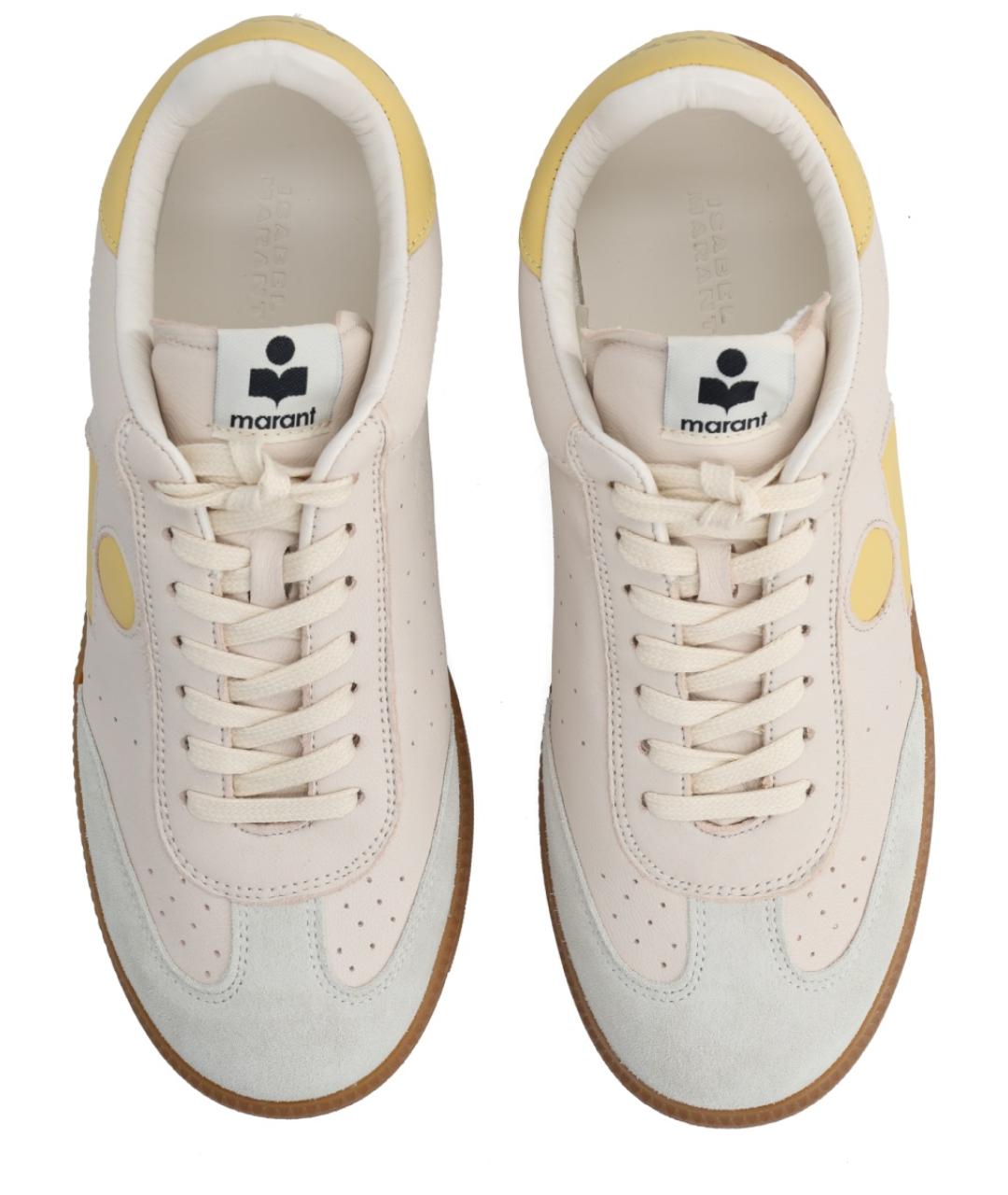 ISABEL MARANT Бежевые кожаные кеды, фото 6