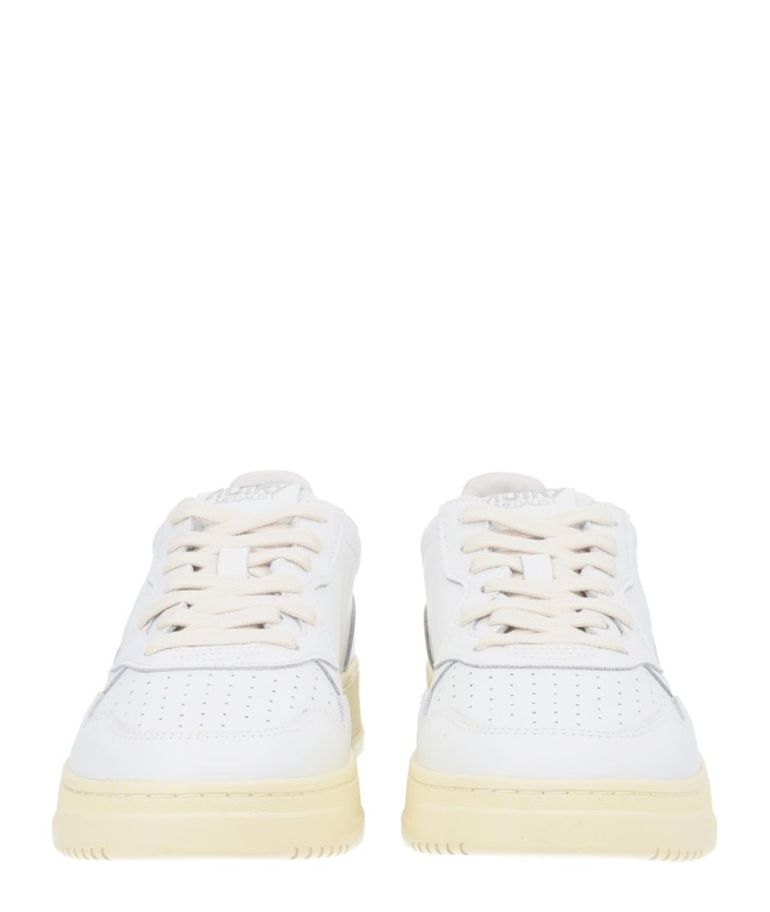 AUTRY Белые кожаные низкие кроссовки / кеды, фото 3