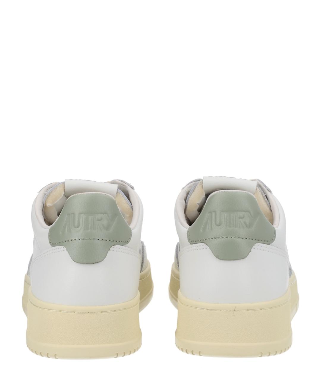 AUTRY Белые кожаные низкие кроссовки / кеды, фото 4
