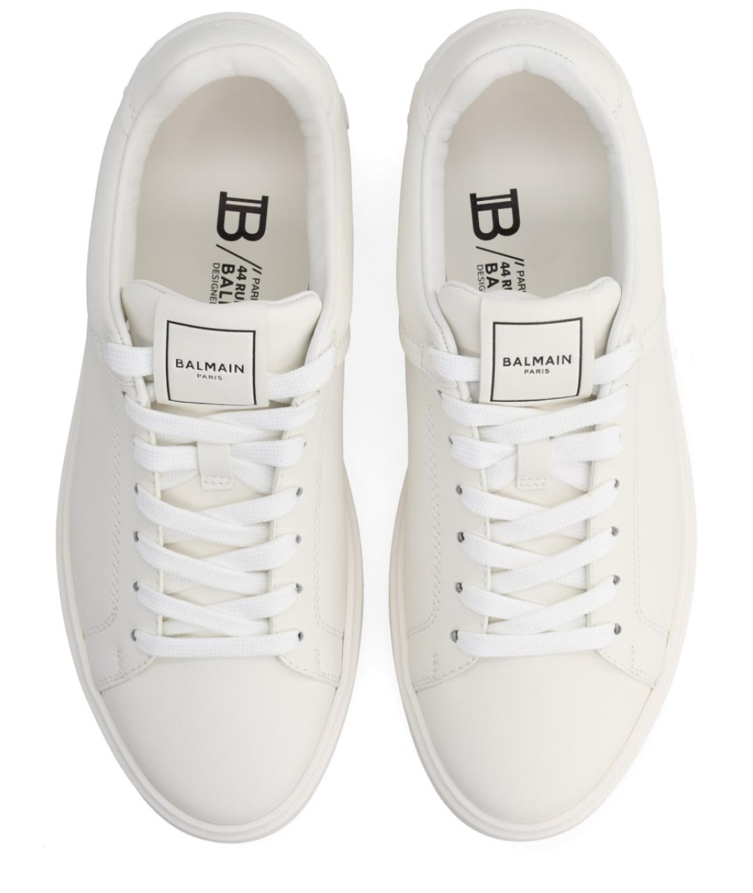 BALMAIN Белые кожаные кеды, фото 6