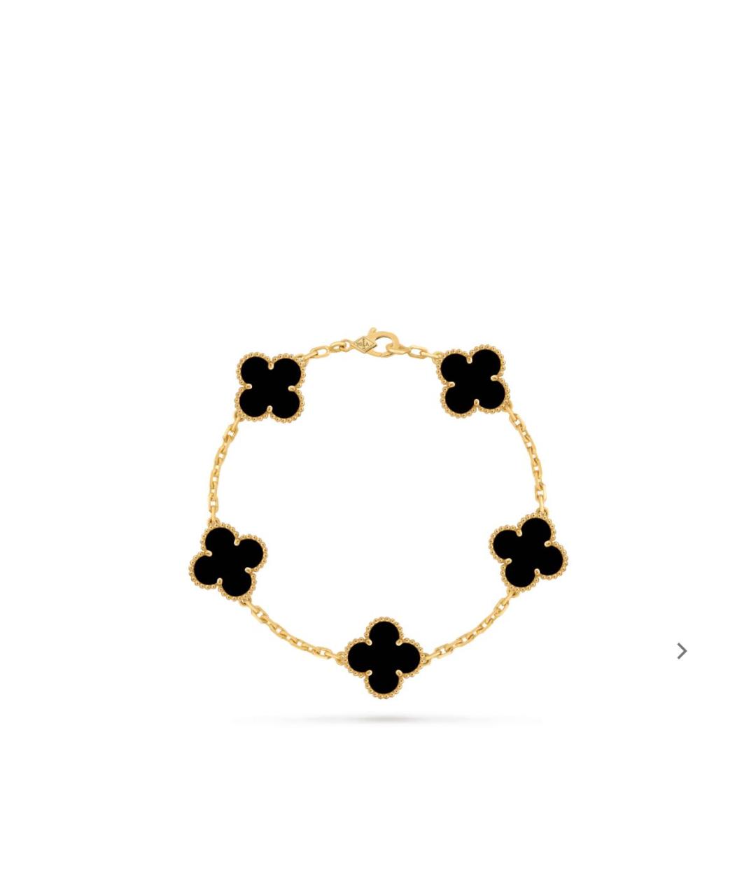 VAN CLEEF & ARPELS Черный браслет из желтого золота, фото 3